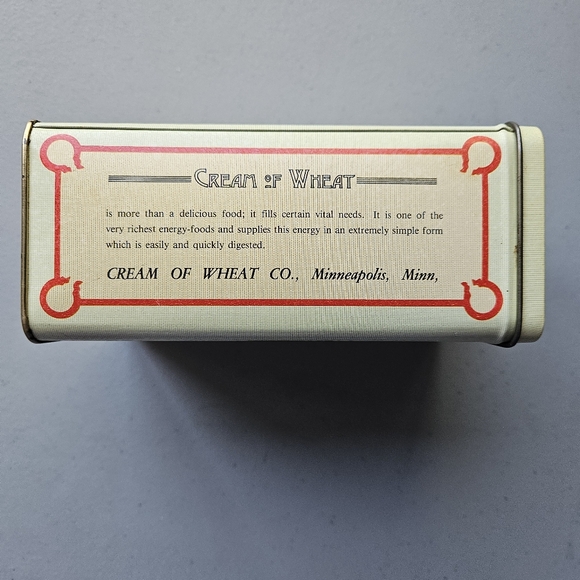 1984 Vintage Reproduction Nabisco Cream of Wheat Metal Lithograph Biscuit Tin - Picture 3 of 6